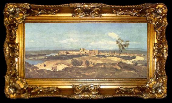 framed  Jean Baptiste Camille  Corot Avignon (mk11), ta009-2